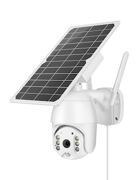 Cámara solar de seguridad Steren alámbrica Full HD 180° con capacidad para grabar para exterior