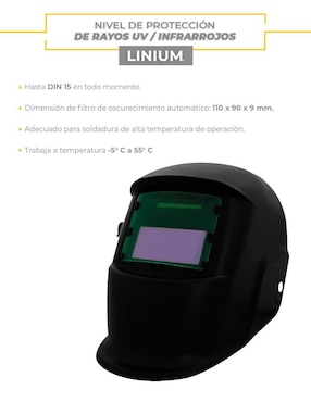 Careta para soldar Linium