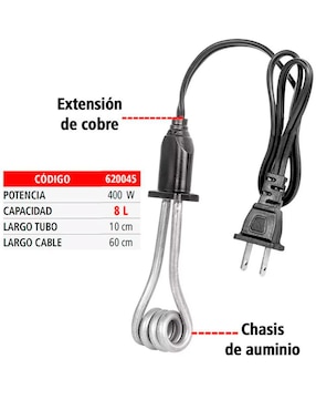 Resistencia para agua Iusa 620045 8 L eléctrico