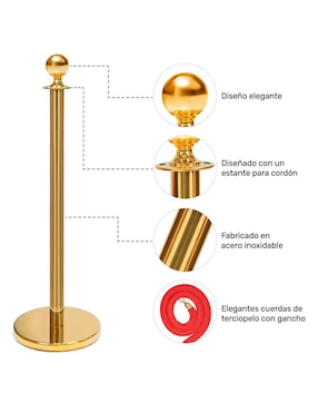 Set de poste delimitador para fila Gutstark