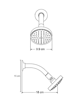 Regadera para baño Helvex