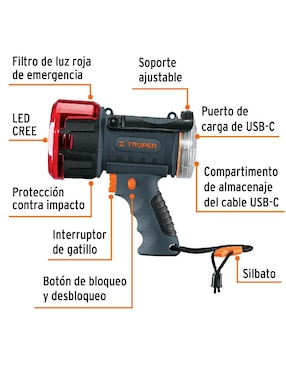 Lámpara Truper led