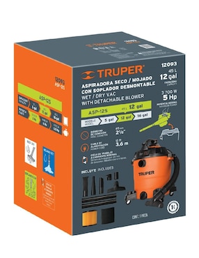 Aspiradora Truper asp-12s 45 litros