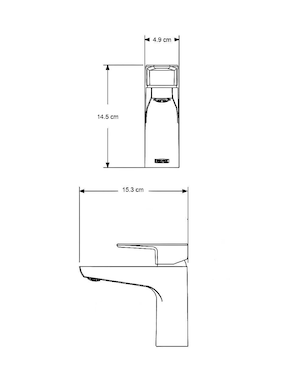 Llave mezcladora para lavabo Helvex