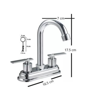 Llave mezcladora para baño Genérica