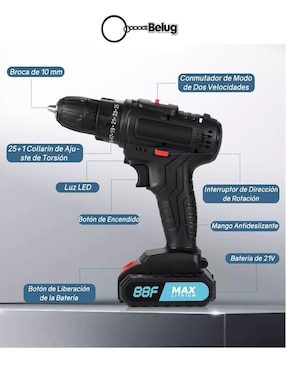 Set taladro inalámbrico genérico de 21 v