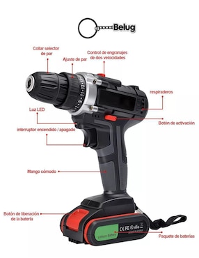 Kit taladro y brocas inalámbrico genérico de 110 - 220 V