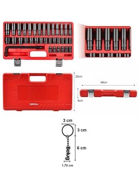 Juego de dados 34 piezas