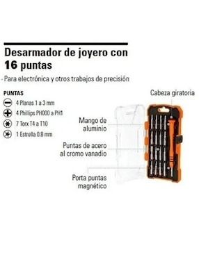 Set de desarmadores Truper Joy17 16 piezas