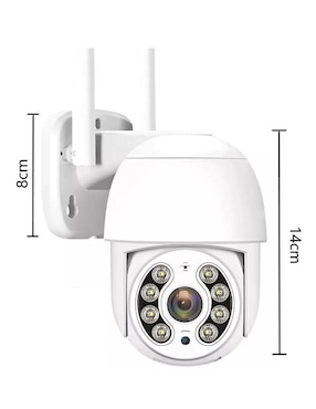 Cámara individual de seguridad Genérica alámbrica HD 360° capacidad para grabar para exterior