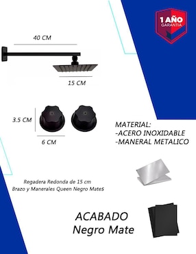 Regadera para baño Rubinett