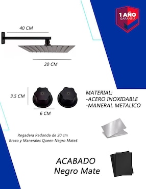 Regadera para baño Rubinett