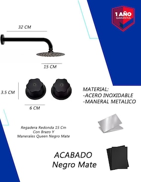 Regadera para baño Rubinett