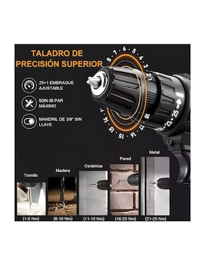 Set taladro inalámbrico Wünd W536ND de 110 - 120 V