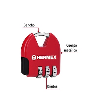 Candado de alta seguridad de combinación Hermex