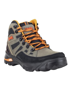 Bota industrial Jeep de cuero y tela