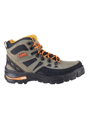 Bota industrial Jeep de cuero y tela