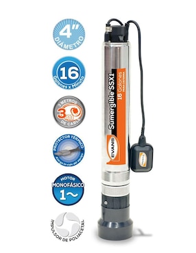 Bomba de agua sumergible Evans 1 HP
