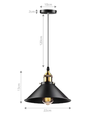 Lámpara colgante Incandescente y LED Wünd 3 piezas