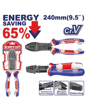 Pinza de electricista Emtop