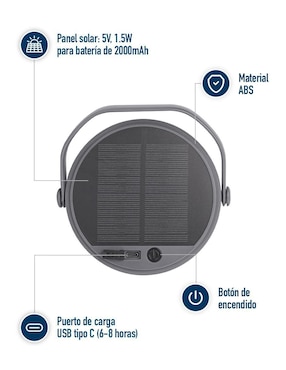 Lámpara solar Blanca Icon
