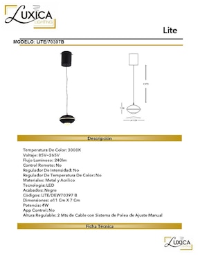 Lámpara Luxica Lighting led