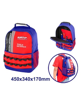 Mochila de herramientas Emtop 3 compartimentos