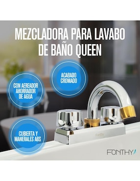 Llave mezcladora para baño Fonthy