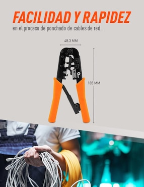 Pinza ponchadora Qian Rj11 y Rj45
