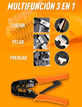 Pinza ponchadora Qian Rj11 y Rj45
