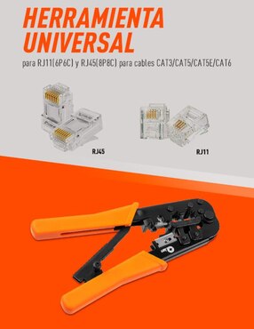 Pinza ponchadora Qian Rj11 y Rj45
