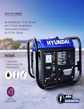 Generador eléctrico Hyundai 1.44 kw