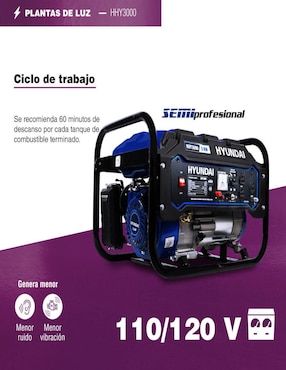 Generador eléctrico Hyundai 1.44 Kw