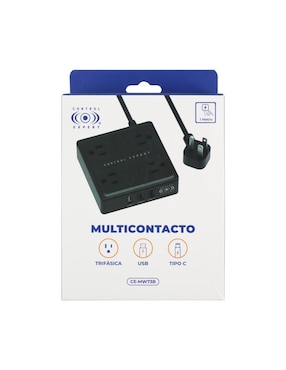 Multicontacto Control Expert CE-MW73 de 4 contactos y 2 puertos USB