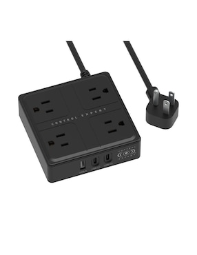 Multicontacto Control Expert CE-MW73 de 4 contactos y 2 puertos USB