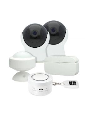 Kit 2 cámaras de seguridad Tecnolite Connect inalámbrica HD 114° visión nocturna para interior