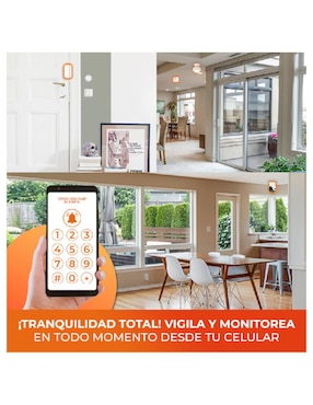 Kit 2 cámaras de seguridad Tecnolite Connect inalámbrica HD 114° visión nocturna para interior