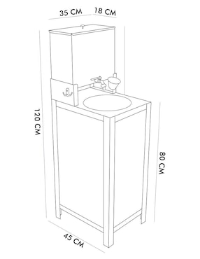 Lavabo estándar Mindejal