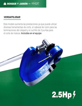 Desbrozadora a gasolina Hyundai de hilo o cuchilla HYH52XT