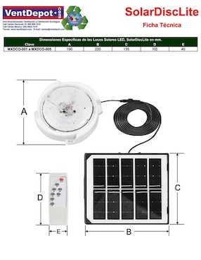 Lámpara Ventdepot led Iluminación Exterior Led: Solar