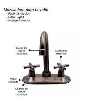 Llave mezcladora para baño Alfa