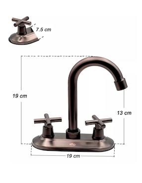 Llave mezcladora para baño Alfa