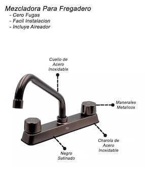 Llave mezcladora para cocina Alfa