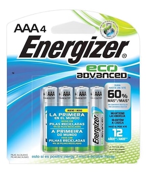 Batería AAA Alcalino Energizer 1.5 V