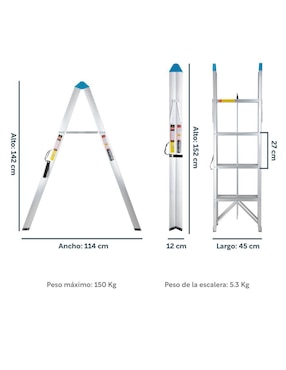 Escalera de tijera Kingsman de aluminio