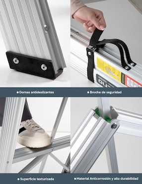 Escalera de tijera Kingsman de aluminio