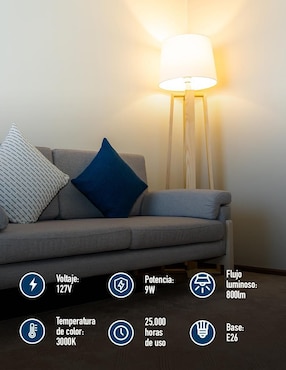 Foco LED Icon 9 W de consumo 9 W de iluminación 800 lm lúmenes