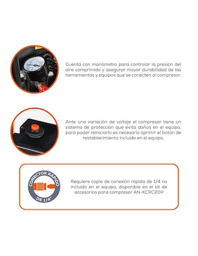 Compresor 10 L Evans 1.5 hp