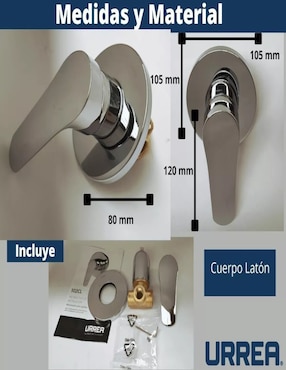 Monomando para regadera Urrea