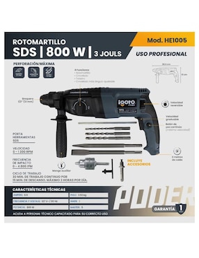 Rotomartillo Igoto HE1005 800 W